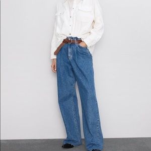 ZARA WIDE LEG JEANS SIZE 4